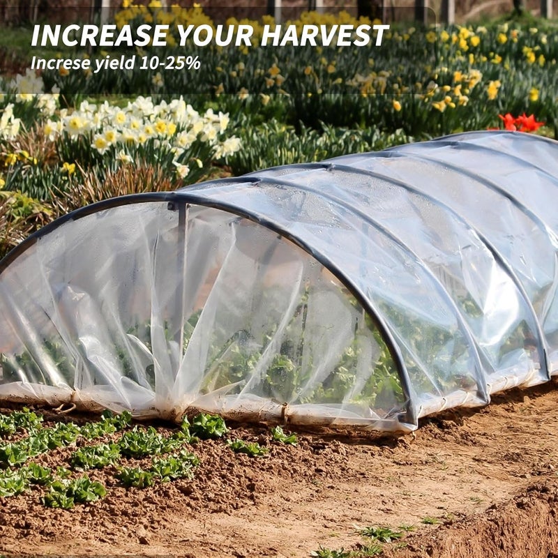 laapee 6.5x19.7Ft Clear Greenhouse Film Plastic Sheeting, Greenhouse Polyethylene Plastic Film 6 mil Thickness Replacement Cover, UV Resistant, Plant Covers Freeze Protection for Windproof Frost& Dust Proof - Image 3